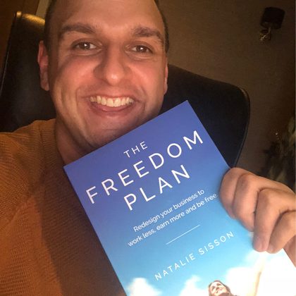 Reader holding The Freedom Plan (14)